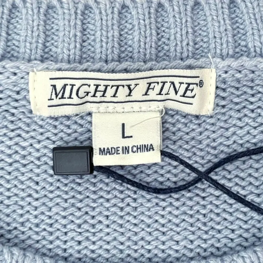 Mighty Fine Blue Lobster Sweater Sz S, M, L, Crewneck Coastal Cotton Blend NWT - Picture 4 of 11